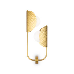 Tropic I Modern Wall Lamp Brass 2xG9 White Shade - thumbnail 1