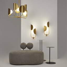 Tropic I Modern Wall Lamp Brass 2xG9 White Shade - thumbnail 2