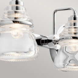 Kichler Talland Bathroom Wall Lamp Polished Chrome, IP44 - thumbnail 3