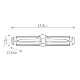 Masthead 2 Light Outdoor Wall Light Heritage Brass & Black IP44 - thumbnail 2