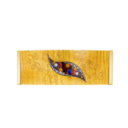 Emozione Designer Glass Wall Light Polished Gold - Kiss Gold Pattern, 2x G9