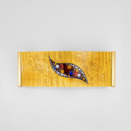 Emozione Designer Glass Wall Light Polished Gold - Kiss Gold Pattern, 2x G9 - thumbnail 2