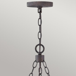 Sawyer 6 Light Multi Arm Pendant Ceiling Light Wood Effect Clear Seeded Glass IP44 - thumbnail 5