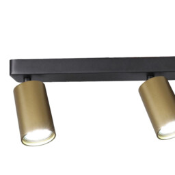 Sal Linear 3 Light Spotlight GU10, Satin Gold/Matt Black - thumbnail 5