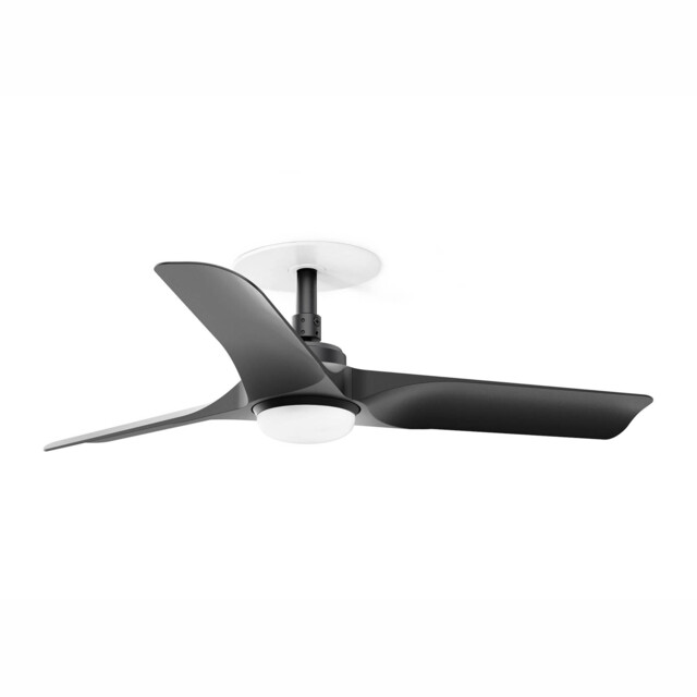 Hey Recessed 90cm LED Ceiling Fan Matt Black CCT