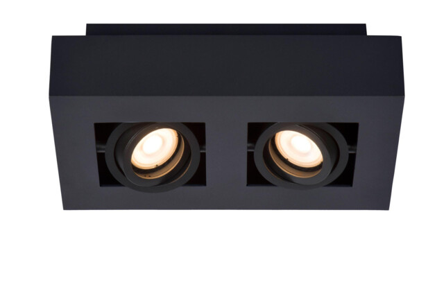Xirax Modern Ceiling Spotlight - LED Dim to warm - GU10 - 2x5W 2200K/3000K - Black - image 1