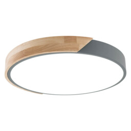 Borneo Dimmable LED Flush Ceiling Light Grey Remote Control - thumbnail 1