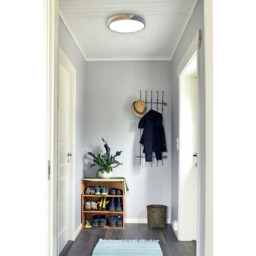 Borneo Dimmable LED Flush Ceiling Light Grey Remote Control - thumbnail 2