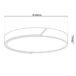 Borneo Dimmable LED Flush Ceiling Light Grey Remote Control - thumbnail 5