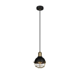 Pavilion Ceiling Pendant, E27, IP65, Sand Black, Antique Brass - thumbnail 5