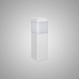Chicago 35cm Square Post Lamp, 1 x E27, IP65, Matt White, 2yrs Warranty - thumbnail 2