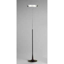Zira Floor Lamp 2 Light G9, Polished Chrome/Frosted White Glass/Wenge, NOT LED/CFL Compatible - thumbnail 2