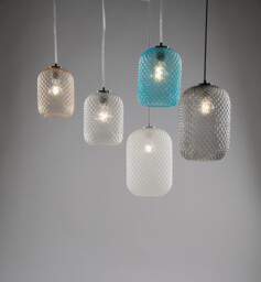 ASHFORD Dome Pendant Ceiling Light Blue 20x34.5cm - thumbnail 3