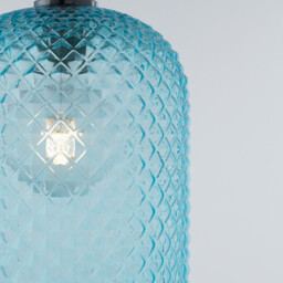 ASHFORD Dome Pendant Ceiling Light Blue 20x34.5cm - thumbnail 2