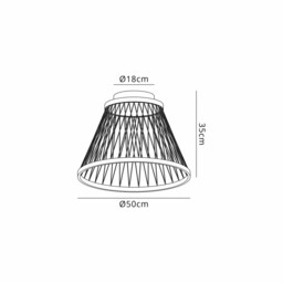 Spider 50cm Ceiling Light, 43W LED, 3000K, 2800lm, Matt Brushed Grey/Brown, 3yrs Warranty - thumbnail 3