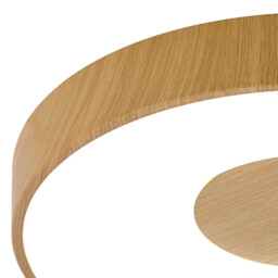 Coin Round Ceiling 80W LED With Remote Control 2700K-5000K, 3900lm, Wood Effect, 3yrs Warranty - thumbnail 3