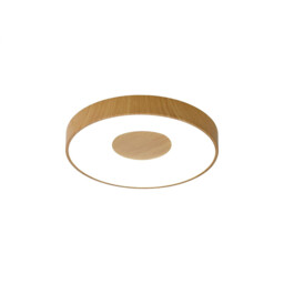 Coin Round Ceiling 80W LED With Remote Control 2700K-5000K, 3900lm, Wood Effect, 3yrs Warranty - thumbnail 1