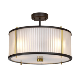 Corona Cylindrical 3 Light Pendant, Museum Bronze - thumbnail 5