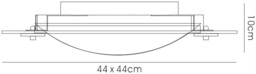 Leo Flush Ceiling 3 Light Polished Chrome, Mirror - thumbnail 3