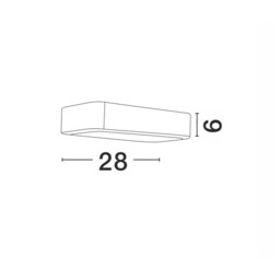 Ned 2 Light Outdoor Up Down Wall Lamp Dark Grey Aluminium Glass LED 2x6W 1150Lm 3000K IP54 2 Sides Light - thumbnail 3