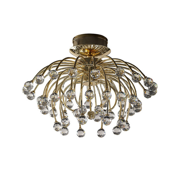 Xeena Ceiling 10 Light G4 French Gold/Crystal, NOT LED/CFL Compatible - image 1