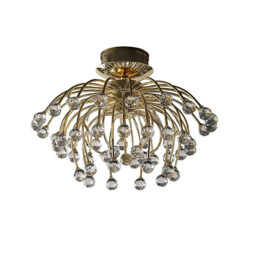 Xeena Ceiling 10 Light G4 French Gold/Crystal, NOT LED/CFL Compatible - thumbnail 1