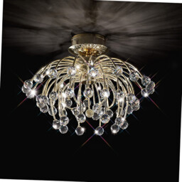 Xeena Ceiling 10 Light G4 French Gold/Crystal, NOT LED/CFL Compatible - thumbnail 2