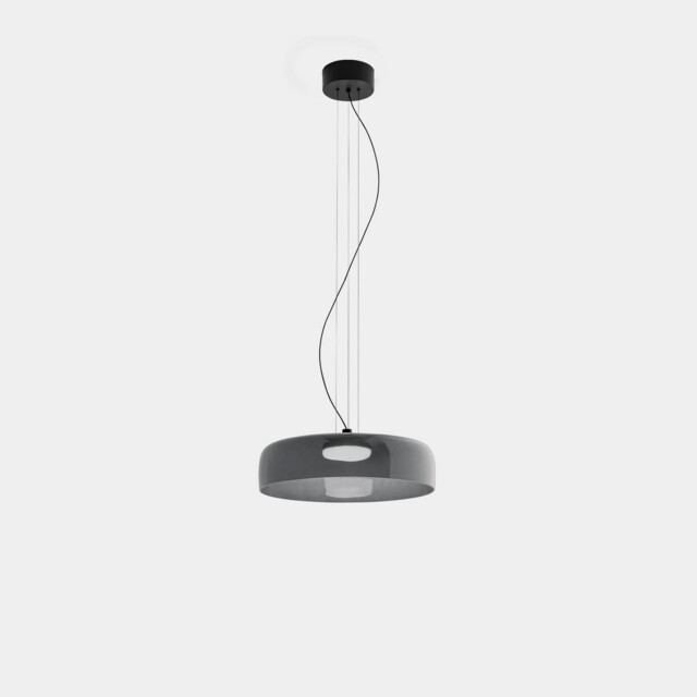 Levels Single Dome 42cm Dome Pendant Ceiling Light Black, Fumé LED 19W CCT 2700-3000-4000K Phase Cut Dimming - image 1
