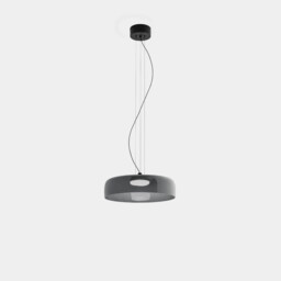 Levels Single Dome 42cm Dome Pendant Ceiling Light Black, Fumé LED 19W CCT 2700-3000-4000K Phase Cut Dimming - thumbnail 1