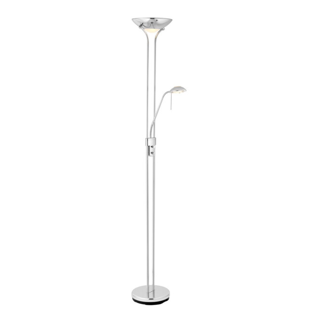 Rome Floor Lamp Chrome, Opal Glass, G9 - image 1