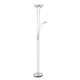 Rome Floor Lamp Chrome, Opal Glass, G9
