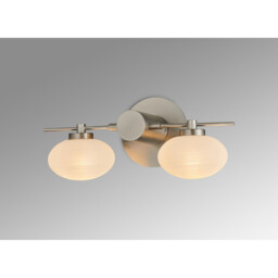 Addie Wall Lamp, 2 Globe Light G9, Satin Nickel/Opal Glass - thumbnail 2