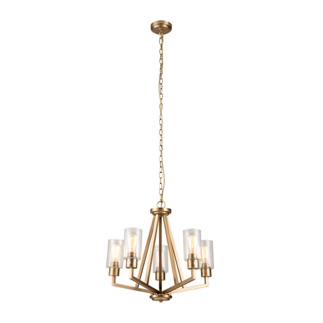 Kichler Deryn Multi Arm Pendant Ceiling Light Natural Brass - image 1