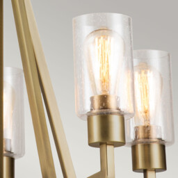 Kichler Deryn Multi Arm Pendant Ceiling Light Natural Brass - thumbnail 5