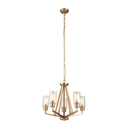 Kichler Deryn Multi Arm Pendant Ceiling Light Natural Brass - thumbnail 1