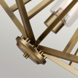 Kichler Deryn Multi Arm Pendant Ceiling Light Natural Brass - thumbnail 3