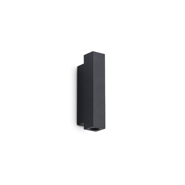 Look 15cm Square Up & Down Wall Lamp Black 2x LED 900lm 3000K - image 1