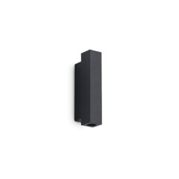 Look 15cm Square Up & Down Wall Lamp Black 2x LED 900lm 3000K - thumbnail 1