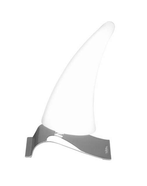 Mistral Table Lamp Right 6W LED 3000K, 540lm, Polished Chrome, Frosted Acrylic - image 1