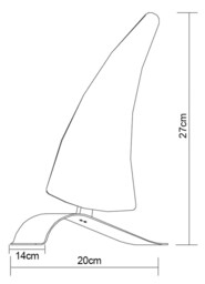 Mistral Table Lamp Right 6W LED 3000K, 540lm, Polished Chrome, Frosted Acrylic - thumbnail 2