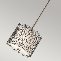 Silver Coral 1 Light Ceiling Mini Pendant Classic Pewter, E27 - thumbnail 3