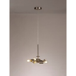 Baymont 28cm Satin Nickel 5 Light E27 Universal Single Pendant, Suitable For A Vast Selection Of Shades - thumbnail 2