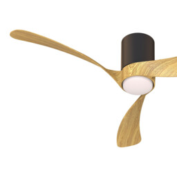 Nemo M 1.2m 24W LED Dimmable Ceiling Light With 32W DC Fan, 2700-5000K Remote Control, 3200lm, Black/Wood - thumbnail 5