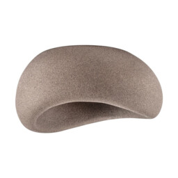 Aere 40cm Semi Flush Ceiling Light Stone Brown E27 1x12W