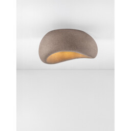 Aere 40cm Semi Flush Ceiling Light Stone Brown E27 1x12W - thumbnail 5