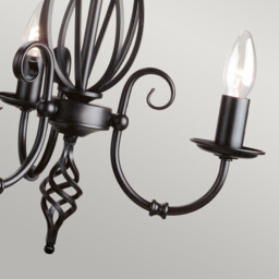 Artisan Chandelier 3 Light Black Finish, E14 - thumbnail 5