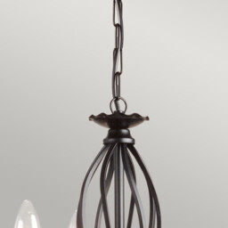 Artisan Chandelier 3 Light Black Finish, E14 - thumbnail 2