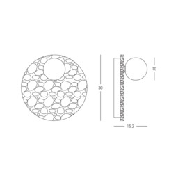 Vespera Globe Wall Lights Natural Stone 1xG9 LED - thumbnail 3