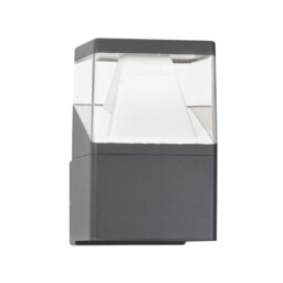 Lock Outdoor Modern Wall Lamp Aluminium Dark Grey White, LED 12W 1047Lm IP54 3000K/4000K AC Driver Included