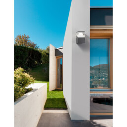 Lock Outdoor Modern Wall Lamp Aluminium Dark Grey White, LED 12W 1047Lm IP54 3000K/4000K AC Driver Included - thumbnail 2